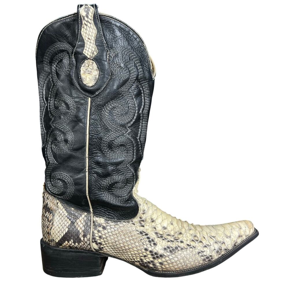 Vintage Men’s Jhonn Whaynee Python Western Cowboy Boot Size US 9.5